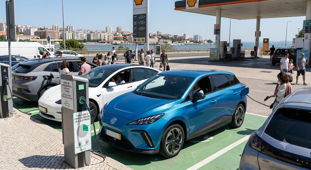 Um em cada três carros novos já é elétrico: o gasóleo entra em colapso em Portugal
